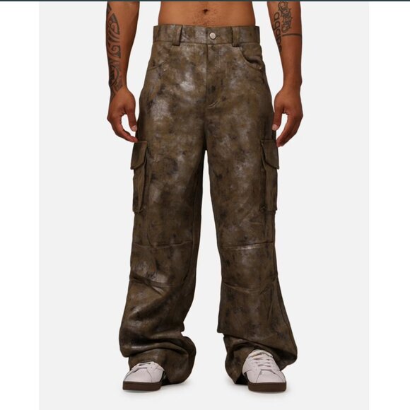 m n m l Baggy Dual Sueded Cargo Pant Men's Size 33 - Olive